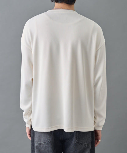 【AW先行予約】ドレープリブクルー長袖T