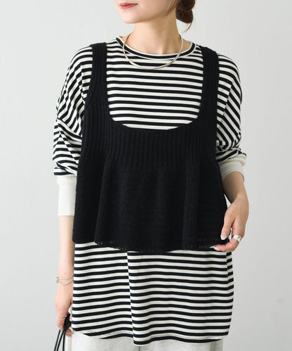 【25AW新色展開/リバイバル】ニットフレアビスチェ