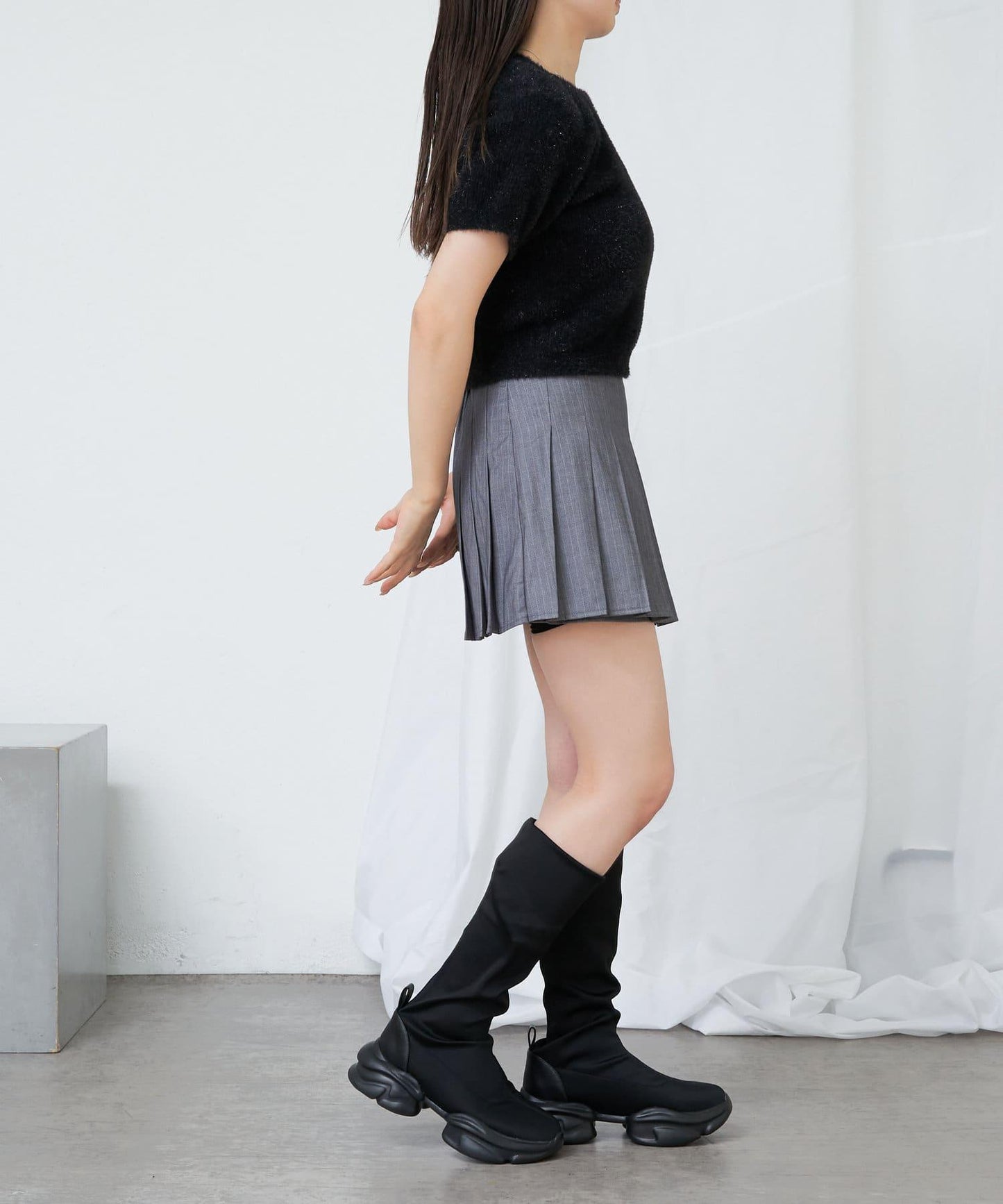 【RAY CASSIN】サイハイストレッチブーツ
