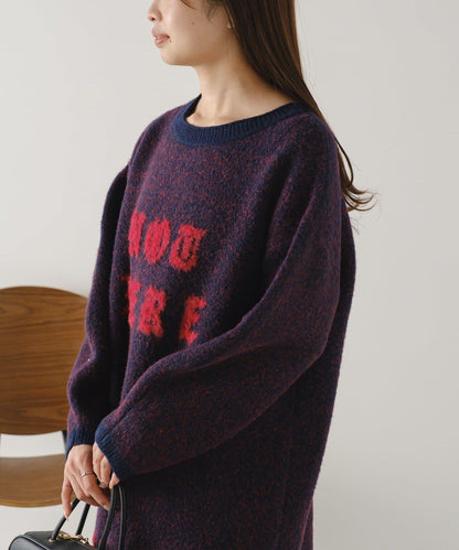 刺繡縫線字母長款上衣