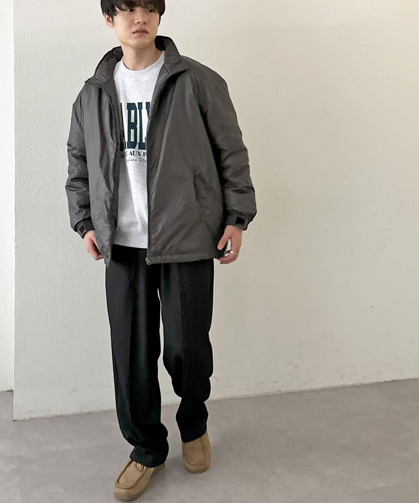 【Discoat】尼龍迷你格輕薄棉服夾克