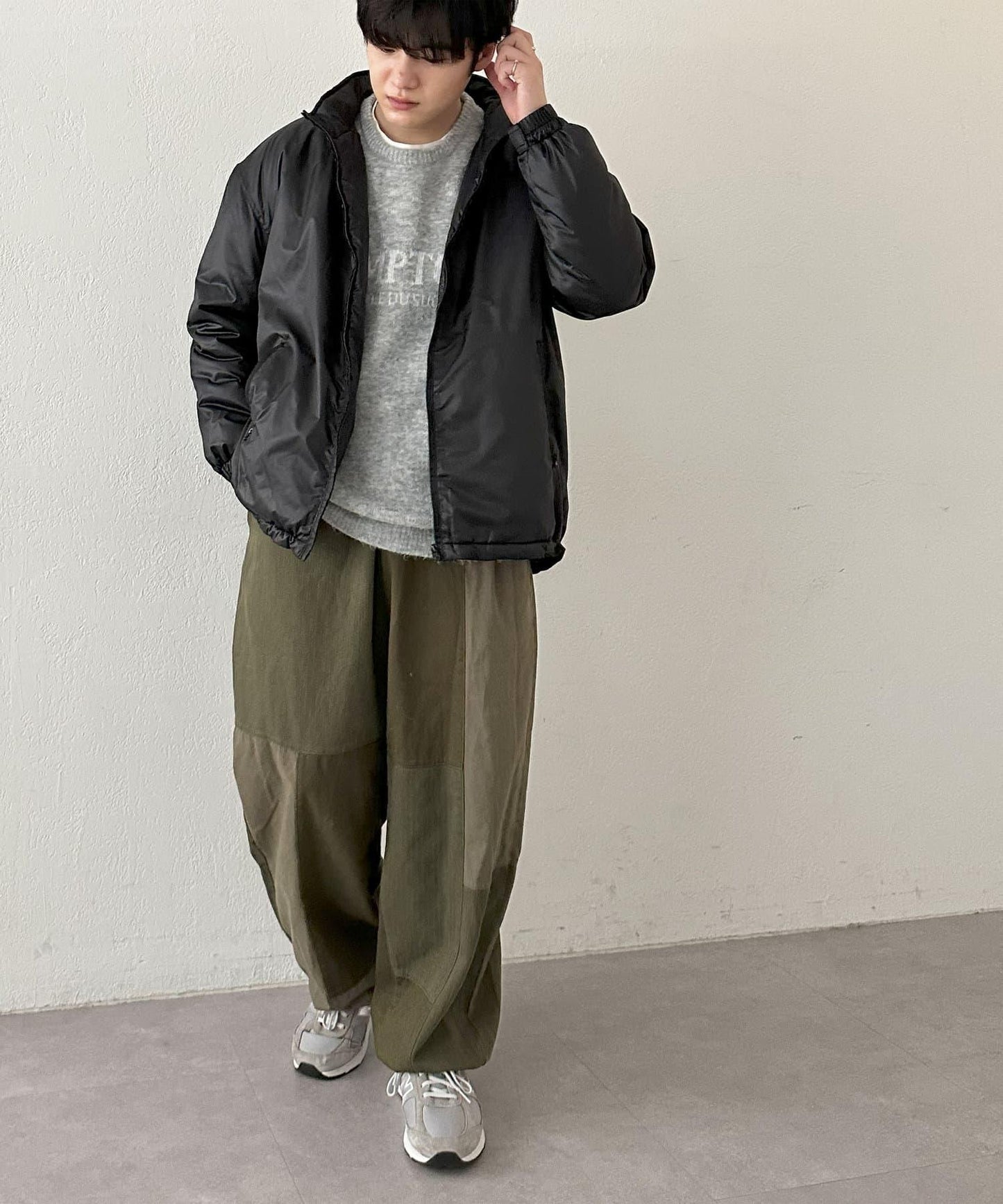 【Discoat】尼龍迷你格輕薄棉服夾克