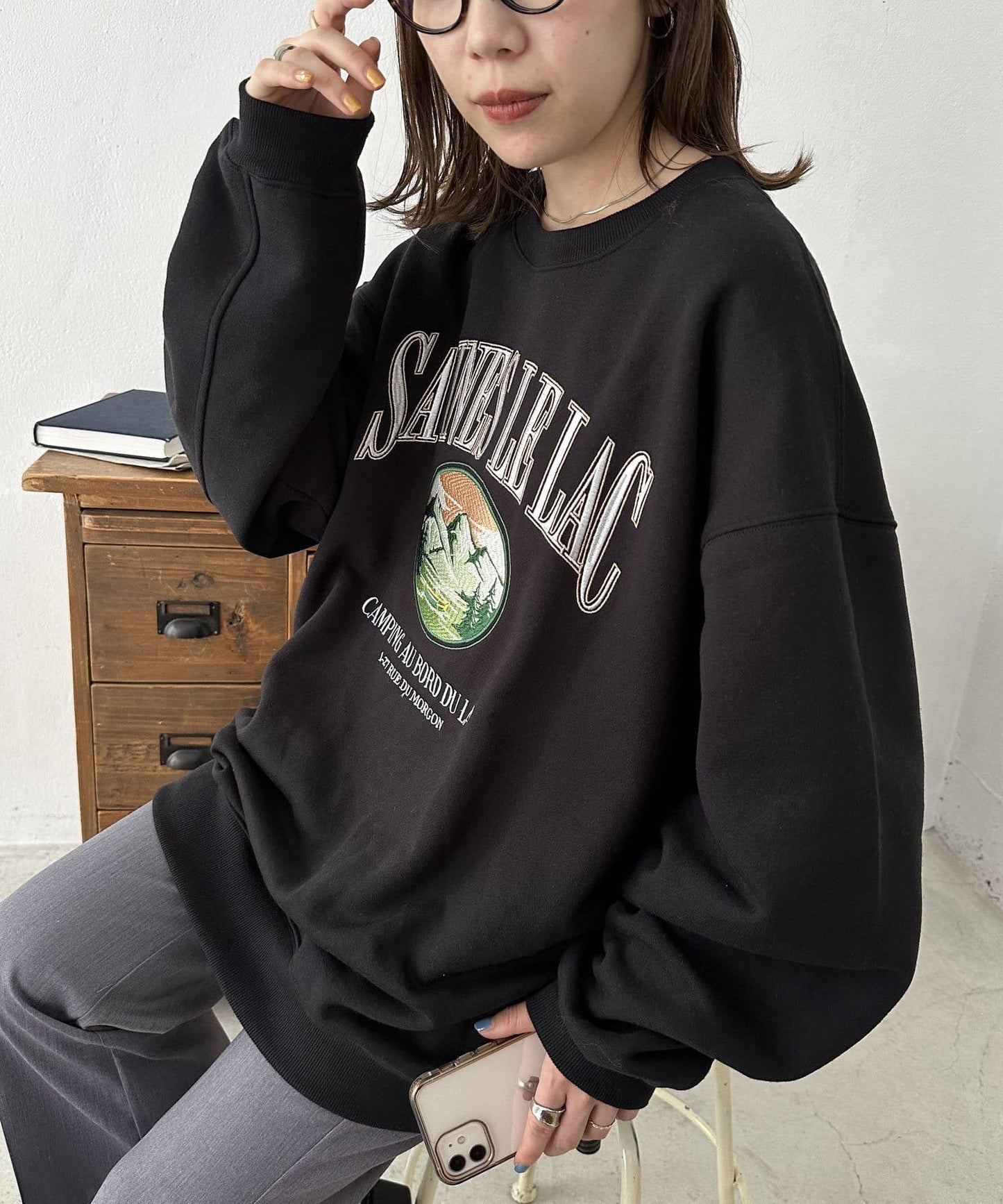 【Discoat】紀念款山脈刺繡衛衣
