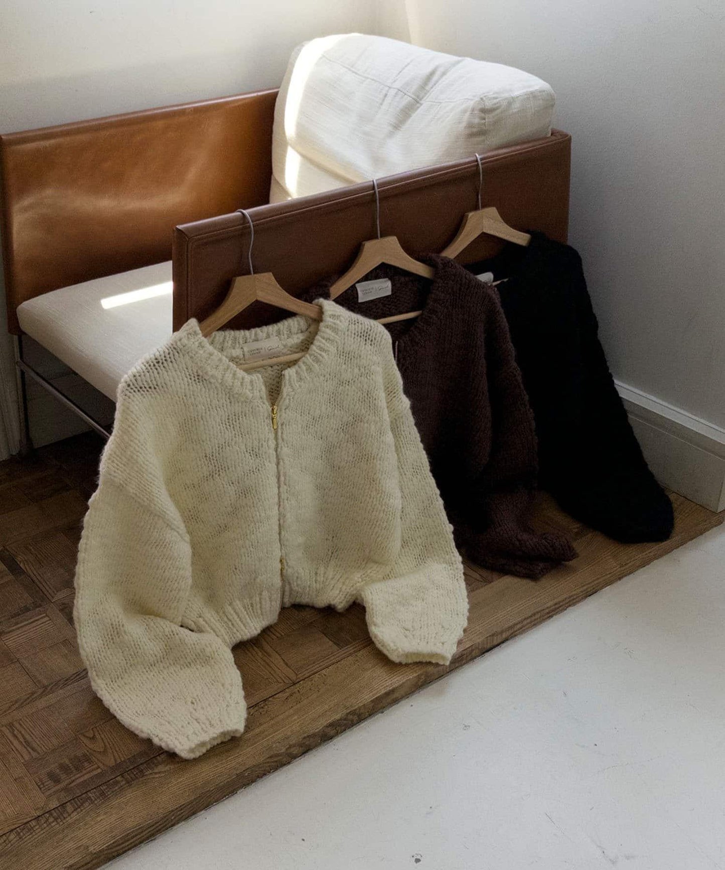 【LE'MAGE×gemeil聯名】粗紡拉鍊開衫