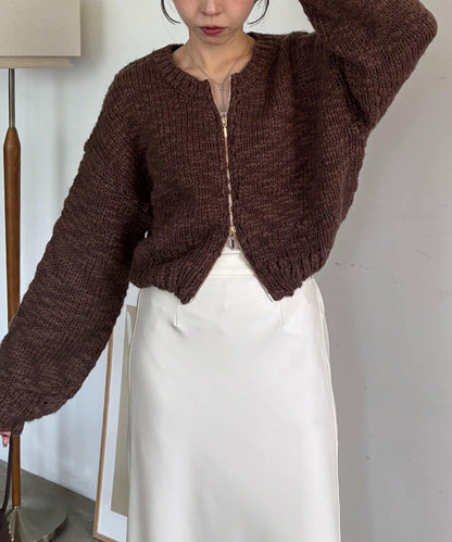 【LE'MAGE×gemeil聯名】粗紡拉鍊開衫