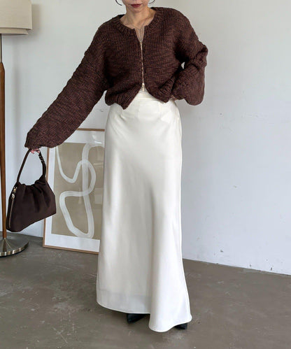 【LE'MAGE×gemeil聯名】粗紡拉鍊開衫