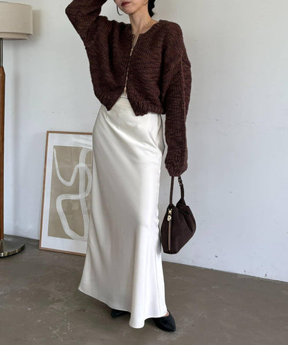 【LE'MAGE×gemeil聯名】粗紡拉鍊開衫