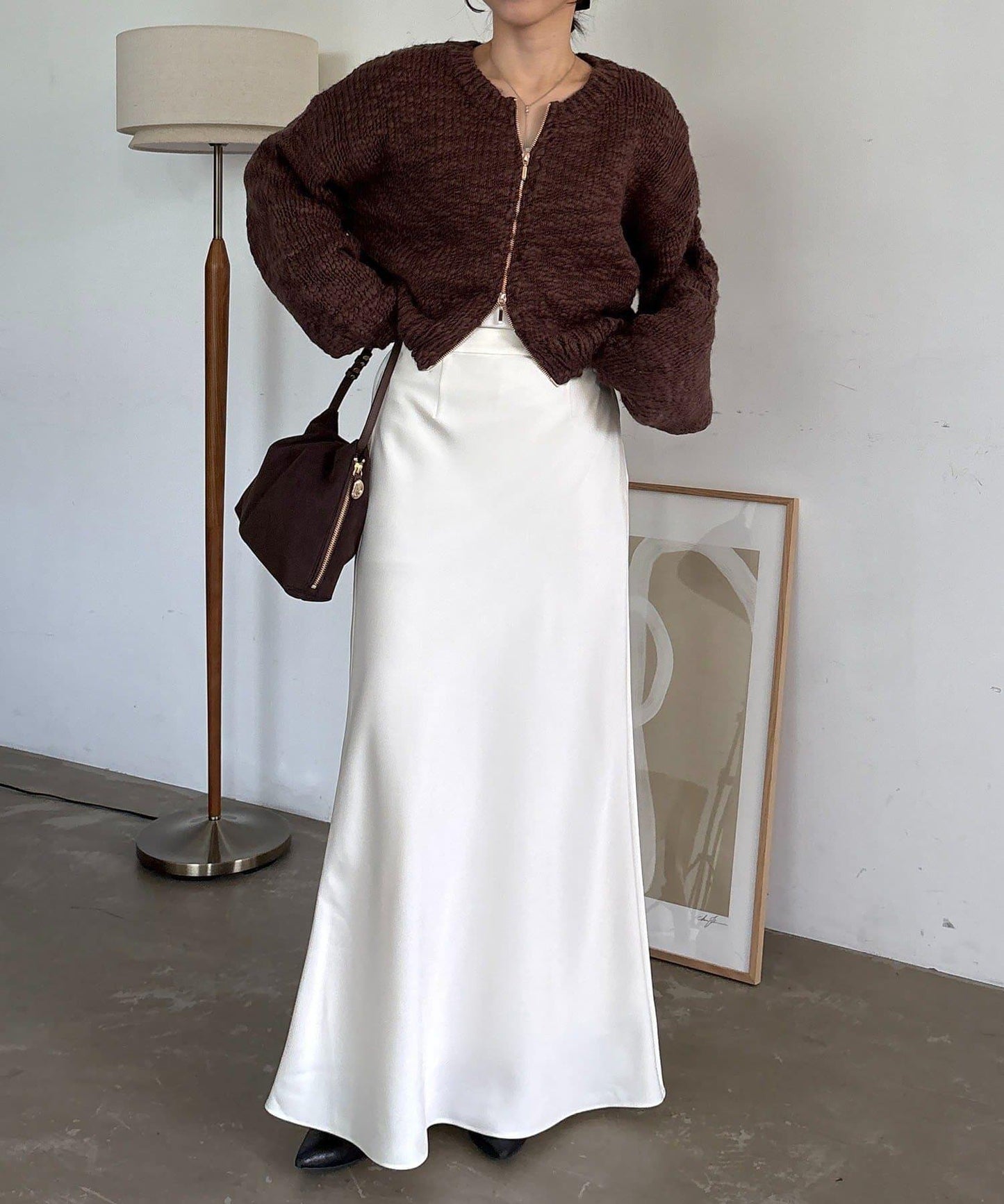 【LE'MAGE×gemeil聯名】粗紡拉鍊開衫