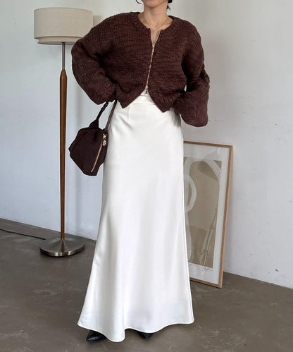 【LE'MAGE×gemeil聯名】粗紡拉鍊開衫