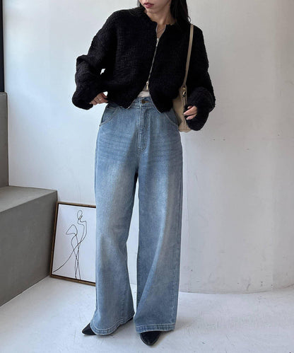 【LE'MAGE×gemeil聯名】粗紡拉鍊開衫