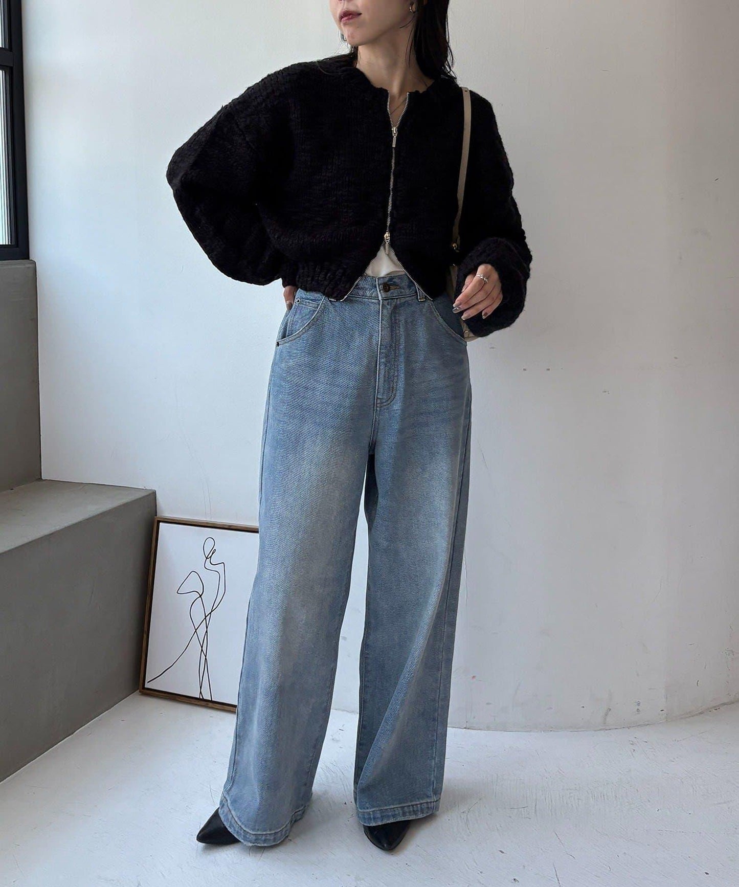 【LE'MAGE×gemeil聯名】粗紡拉鍊開衫