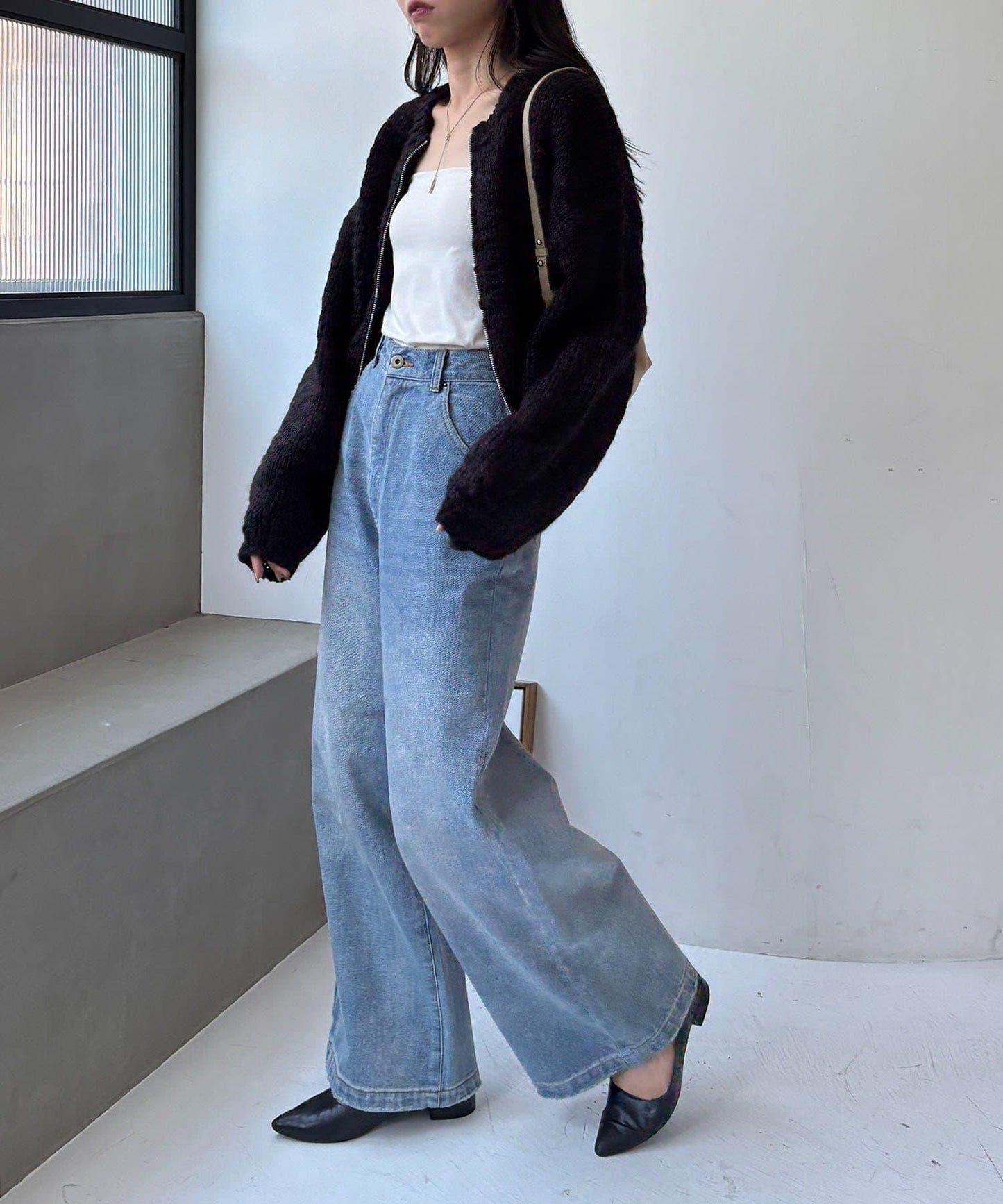 【LE'MAGE×gemeil聯名】粗紡拉鍊開衫