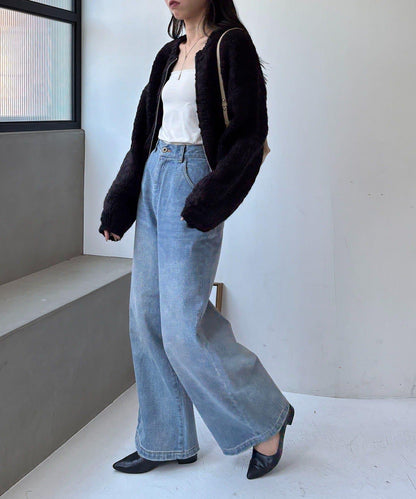 【LE'MAGE×gemeil聯名】粗紡拉鍊開衫