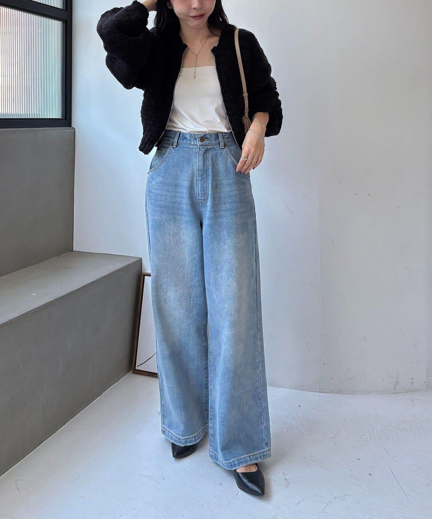 【LE'MAGE×gemeil聯名】粗紡拉鍊開衫