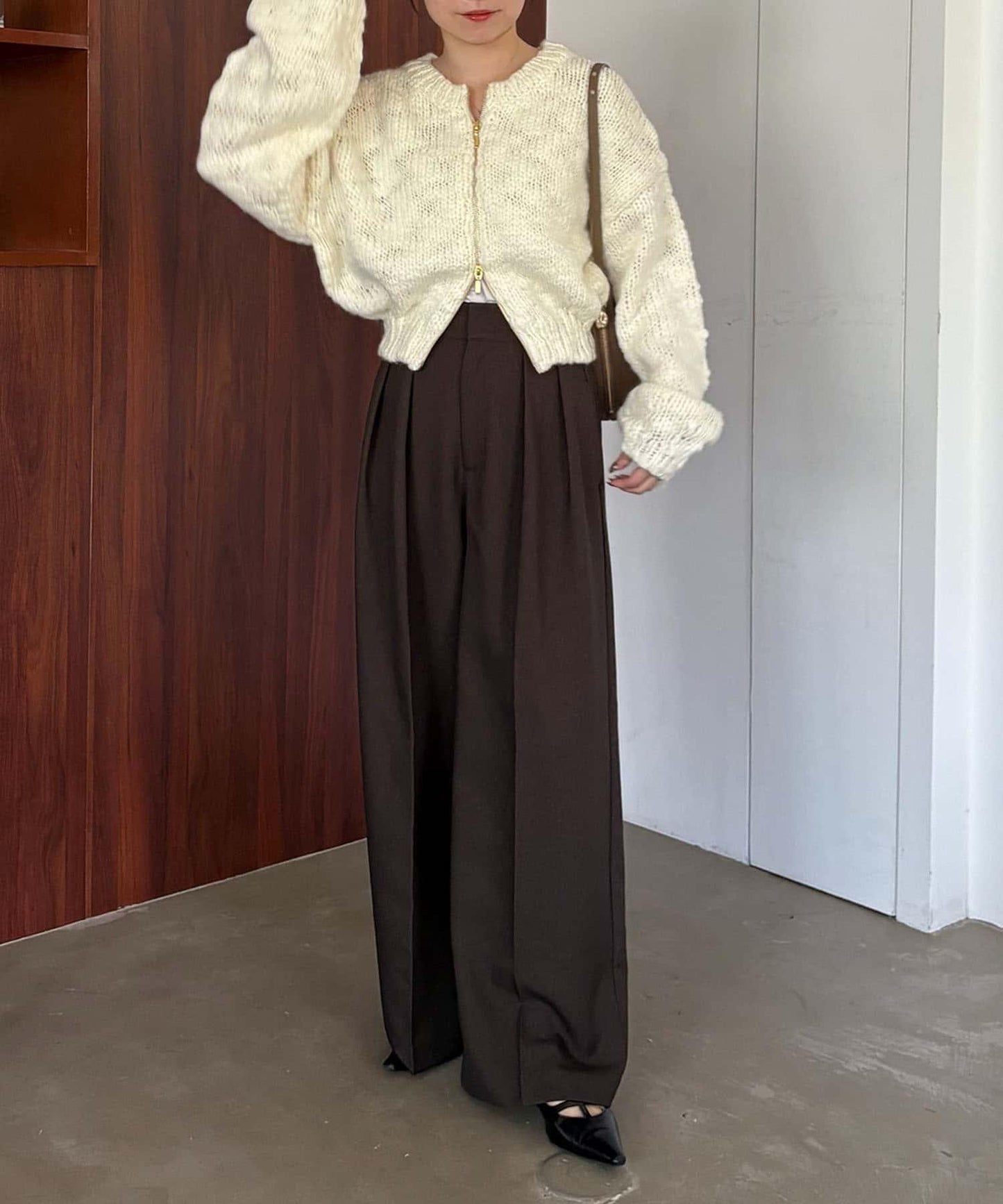 【LE'MAGE×gemeil聯名】粗紡拉鍊開衫