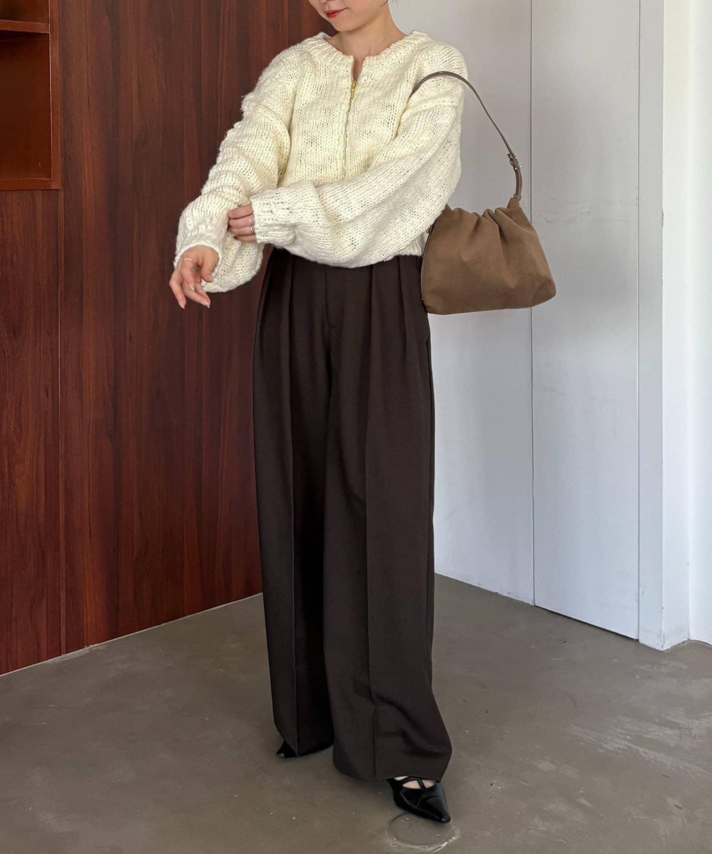 【LE'MAGE×gemeil聯名】粗紡拉鍊開衫