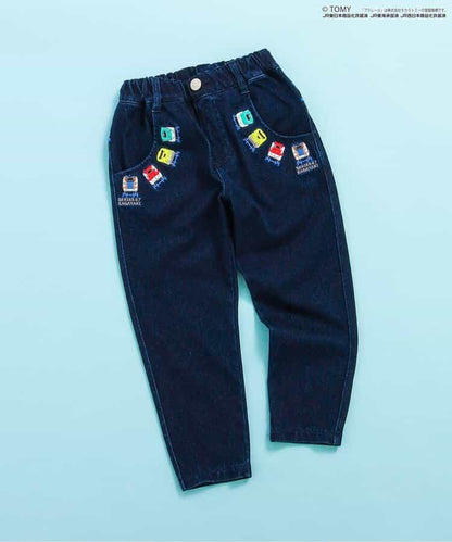 【プラレール】刺繡針織牛仔褲