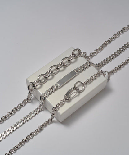 Ah Necklace / 02（拼接鏈條項鍊）
