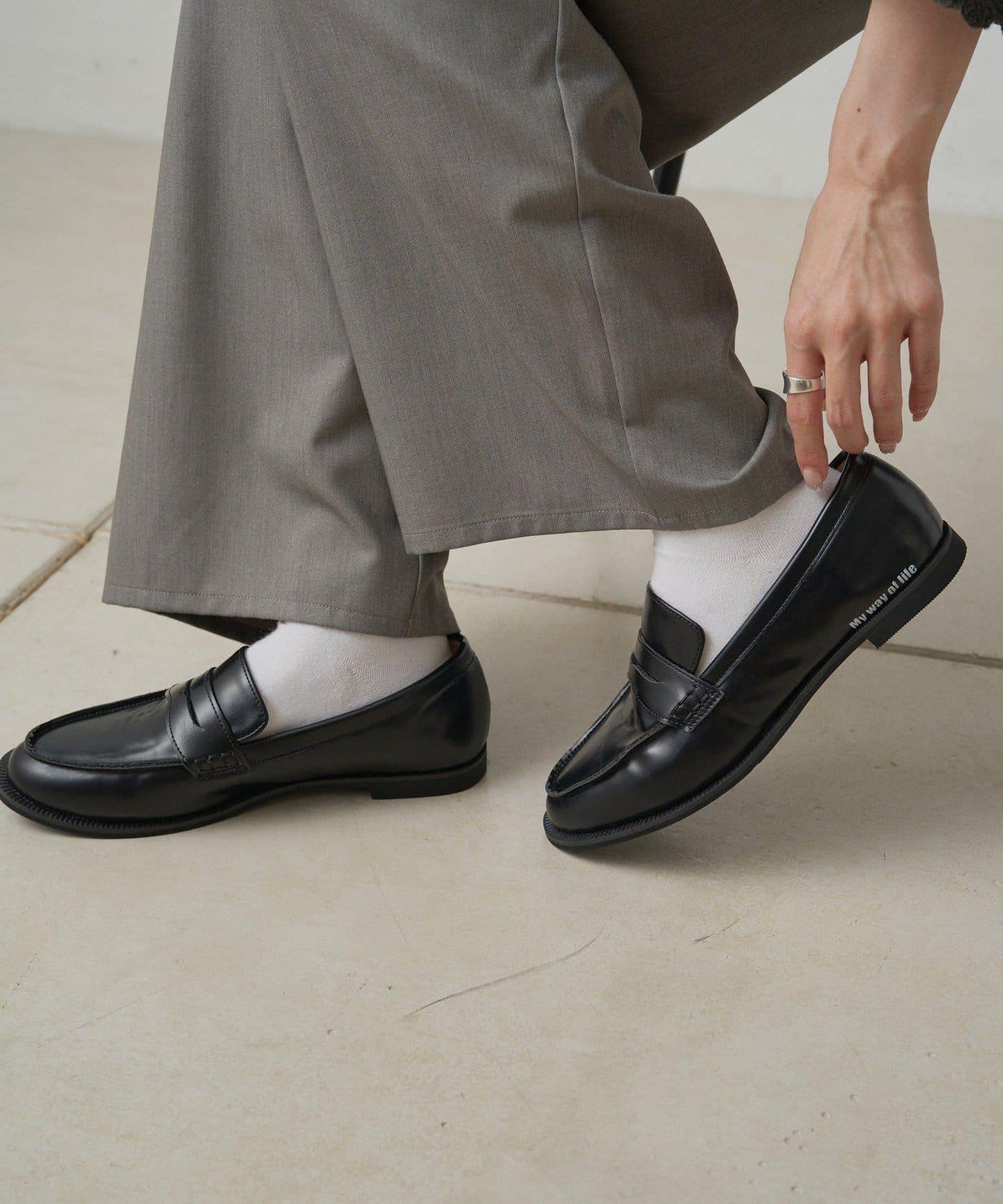 簡約標誌裝飾硬幣樂福鞋