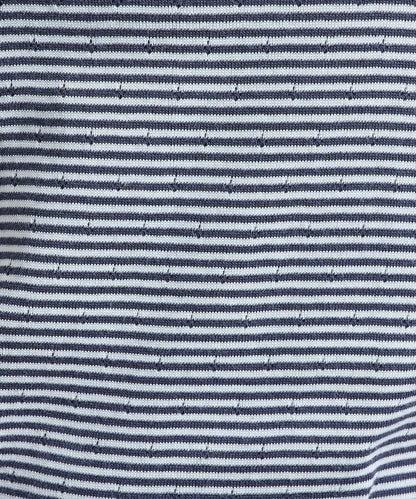 貝殼褶皺羅紋條紋長袖T恤