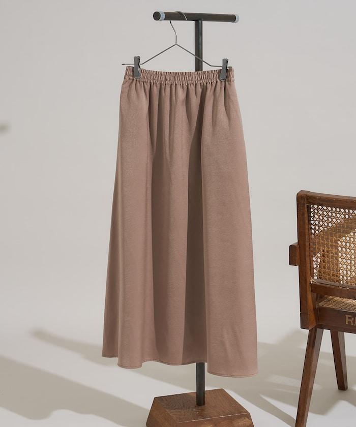 緞面休閒喇叭裙<套裝可搭配>