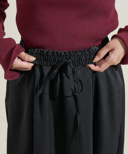 緞面休閒喇叭裙<套裝可搭配>