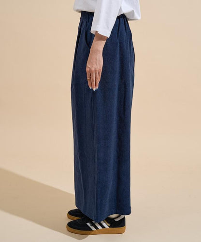 平紋燈芯絨半身裙/燈芯絨長款半身裙