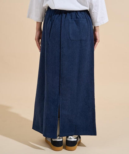 平紋燈芯絨半身裙/燈芯絨長款半身裙