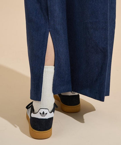 平紋燈芯絨半身裙/燈芯絨長款半身裙