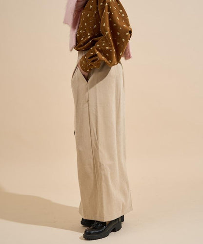 平紋燈芯絨半身裙/燈芯絨長款半身裙