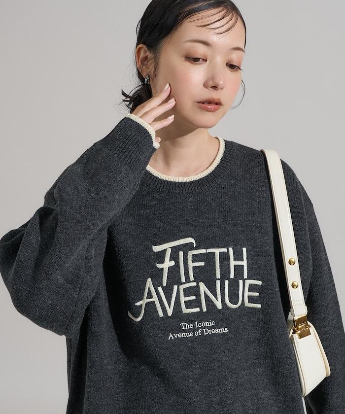 拼色logo刺繡針織衫