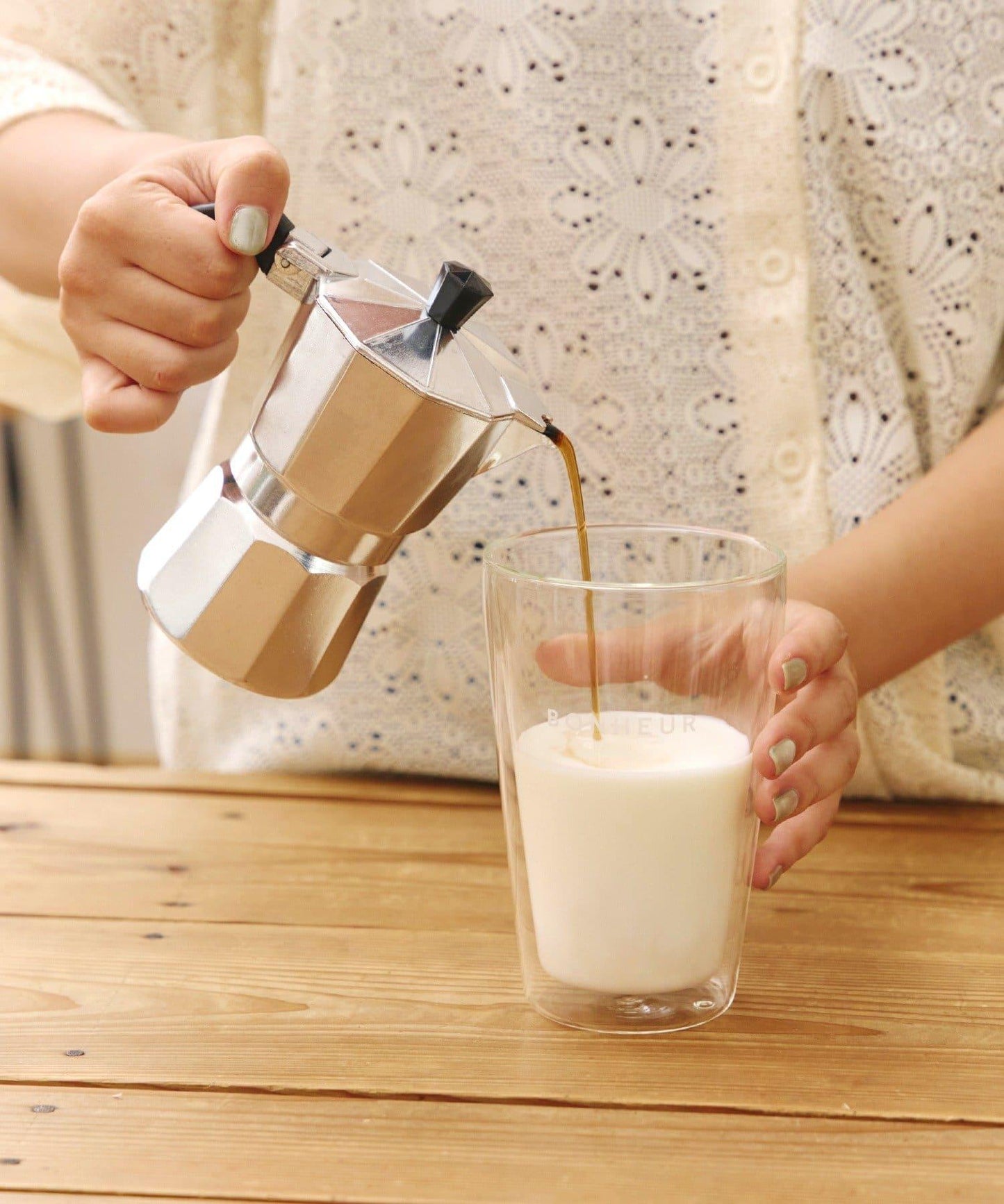 ダブルウォールタンブラー:500ml/パンとコーヒー