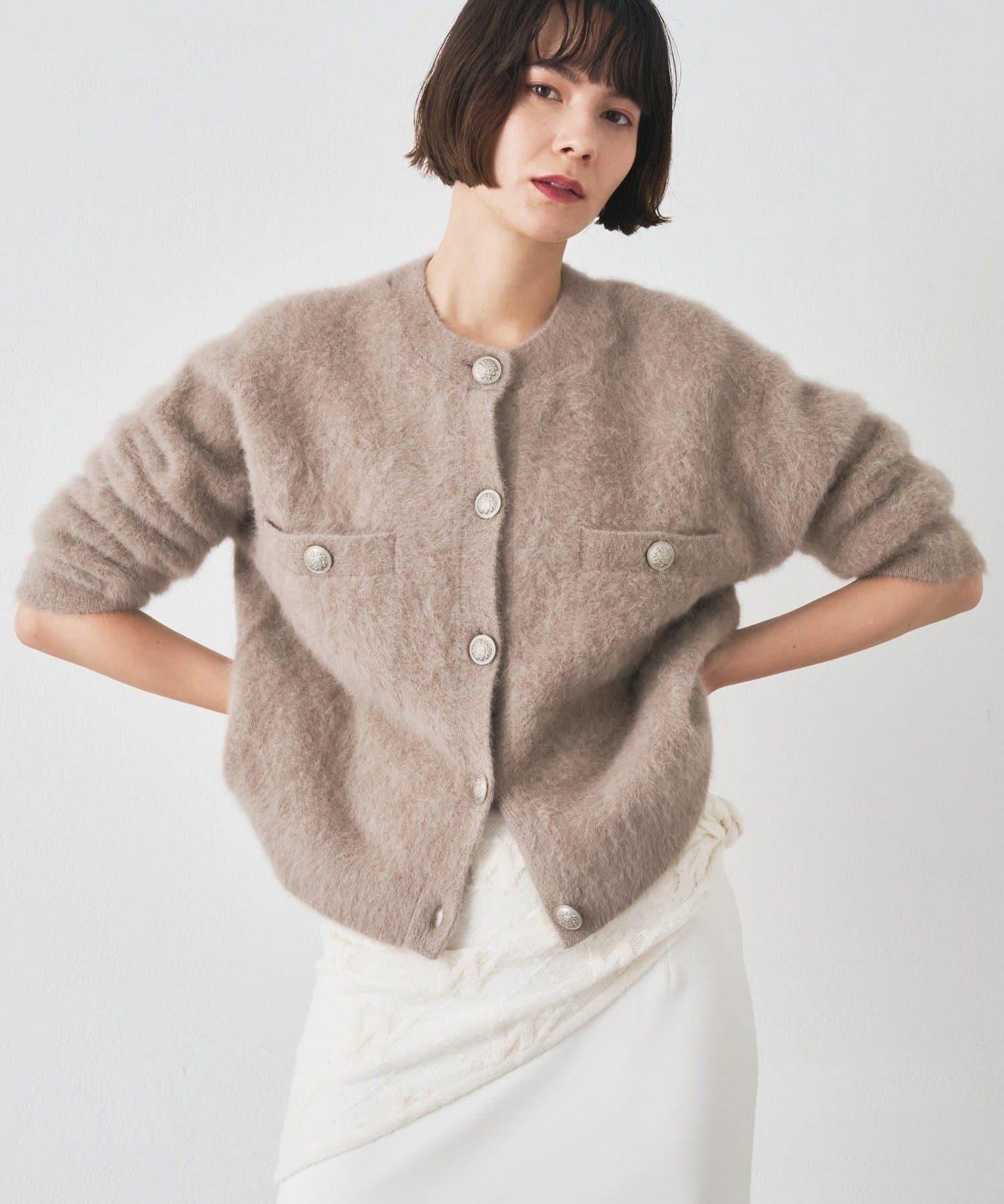 毛絨紐扣夾克
