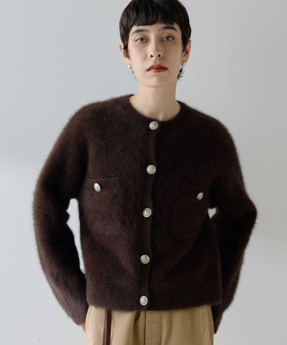 毛絨紐扣夾克