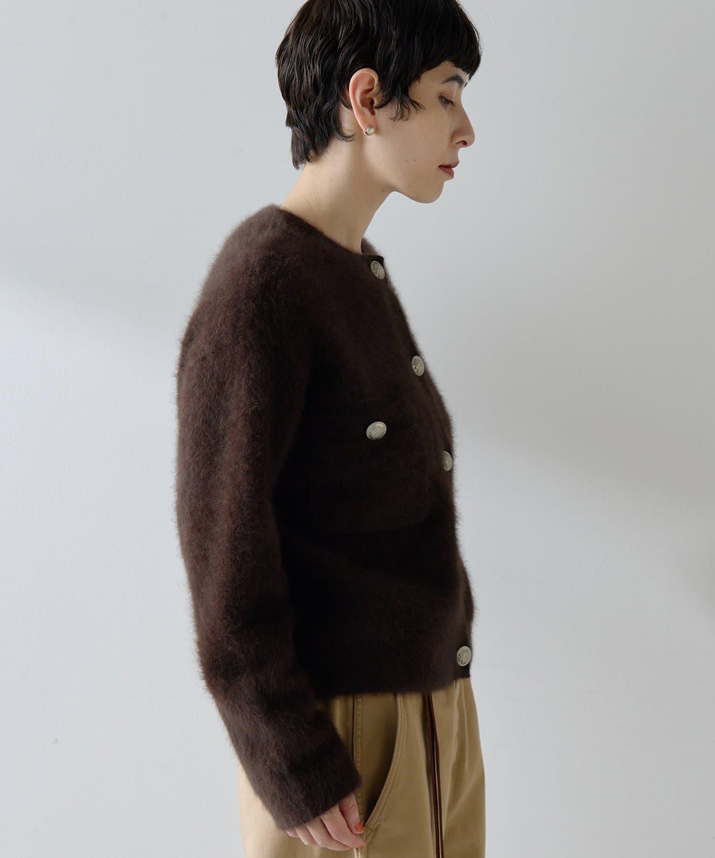 毛絨紐扣夾克