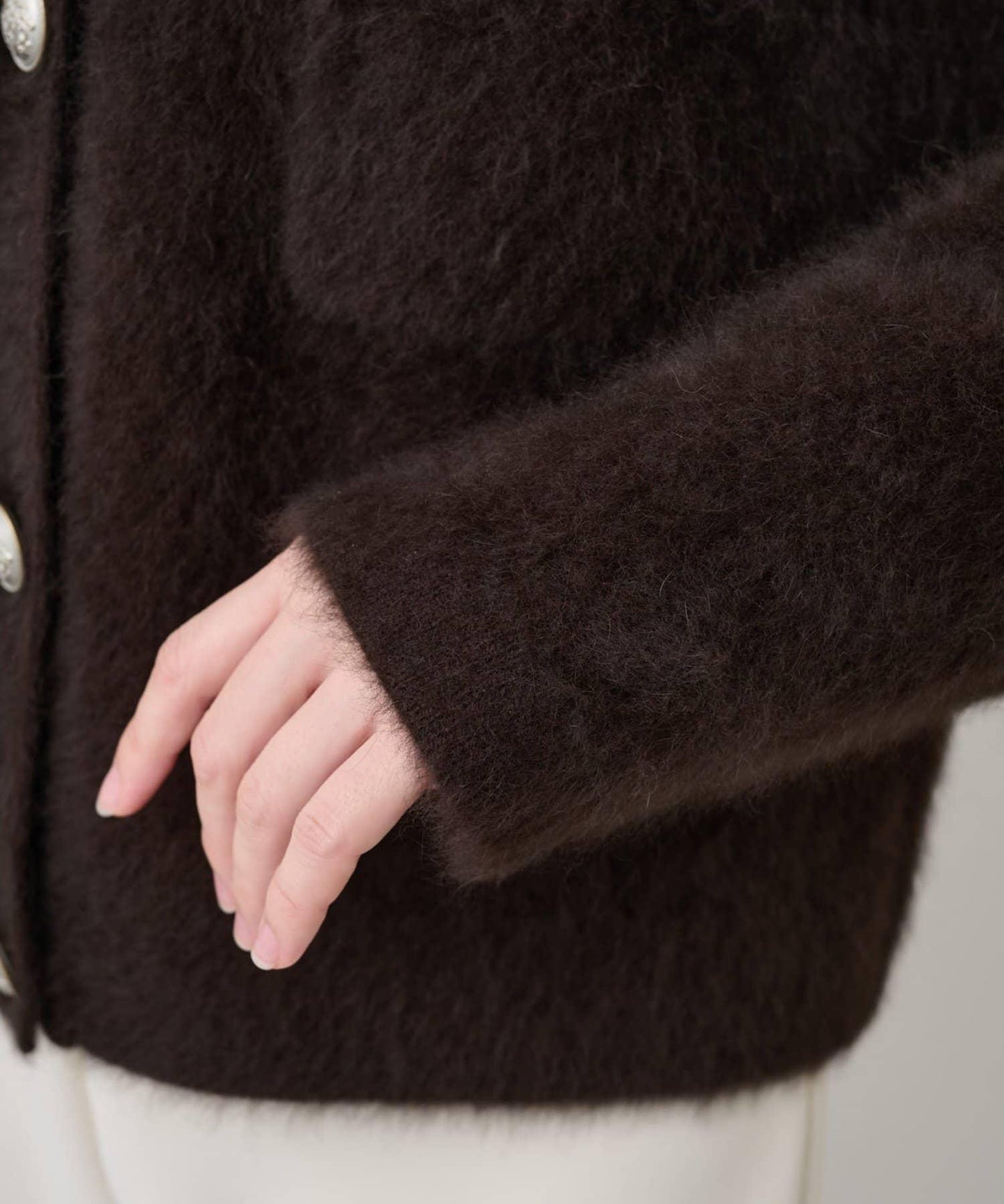 毛絨紐扣夾克