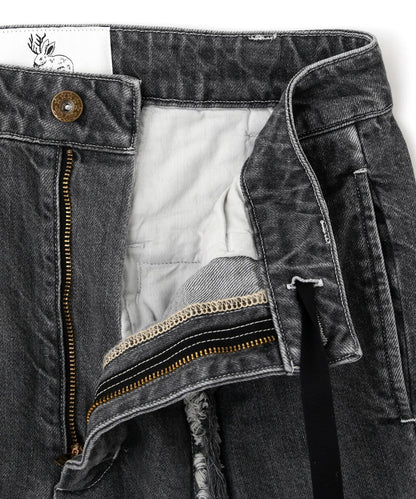 rurumu:/ルルムウ/【LHP限定】抽繩“黑色”牛仔褲