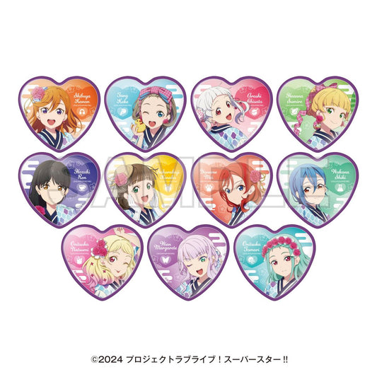 LoveLive! Superstar!! 泡湯時光 with Liella! 隨機心形徽章（共11款）【BOX／11個裝】
