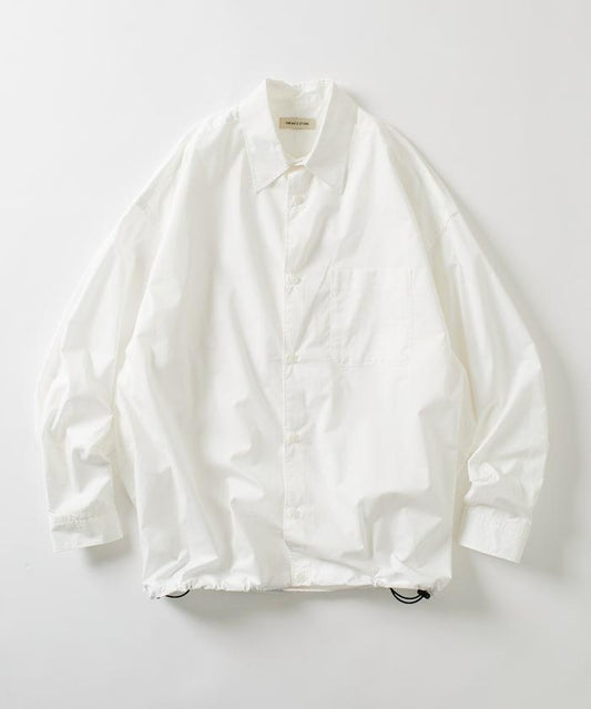 寬鬆版型抽繩常規領襯衫 / 下襬抽繩