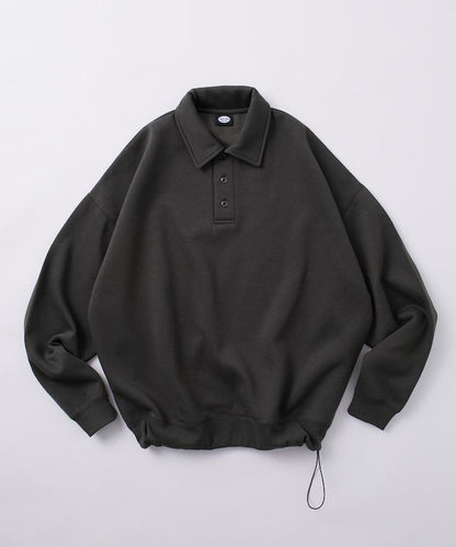 リラックスフィット スピンドル ポロカラー スウェット / ヘムコード 【限定展開】