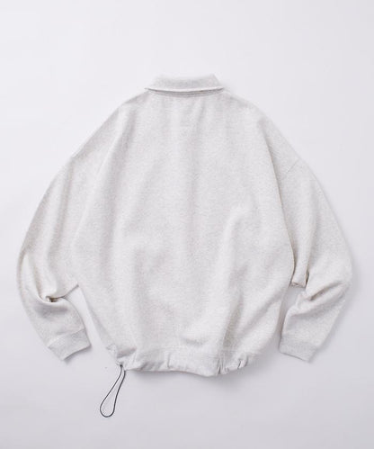 リラックスフィット スピンドル ポロカラー スウェット / ヘムコード 【限定展開】