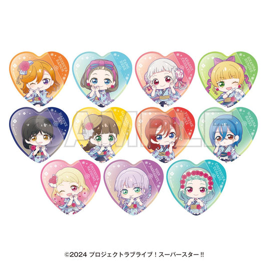 LoveLive! Superstar!! 溫泉巡遊時光 with Liella! 迷你角色心形徽章（全11款）【BOX／11個裝】