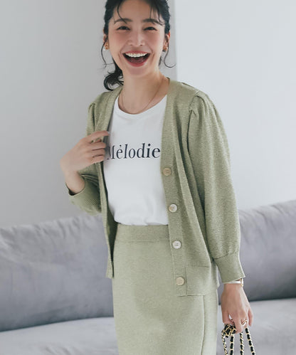 【La boutique BonBon】亮絲V領開衫