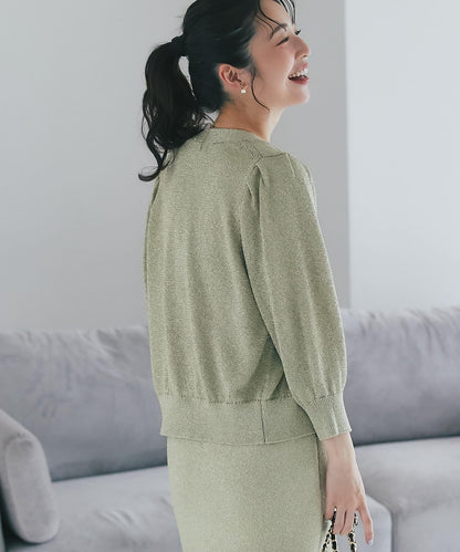 【La boutique BonBon】亮絲V領開衫
