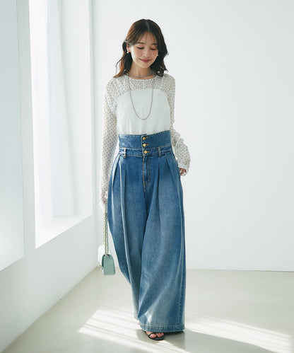 【La boutique BonBon】吊帶背心風格雪紡波點T恤