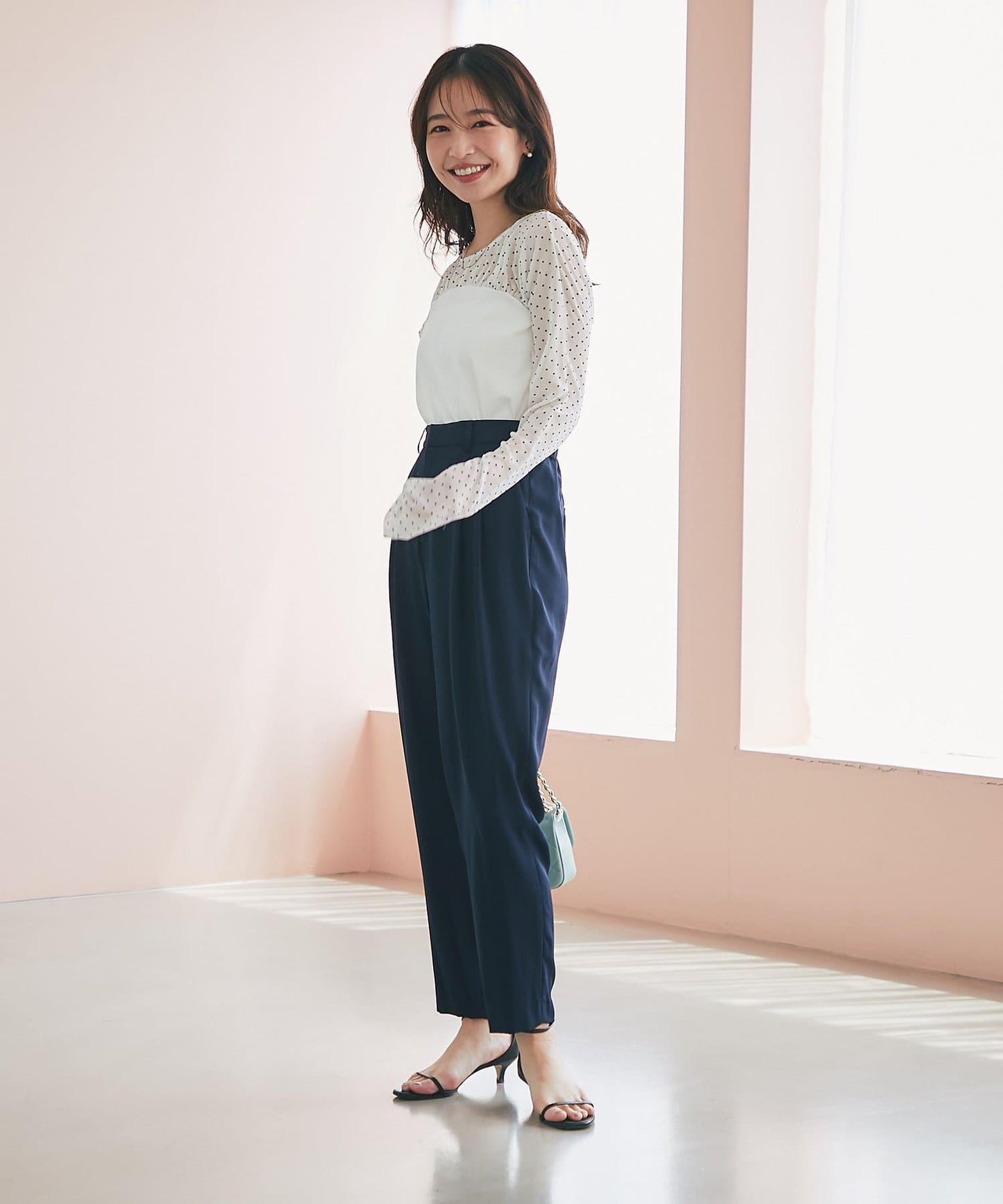 【La boutique BonBon】吊帶背心風格雪紡波點T恤