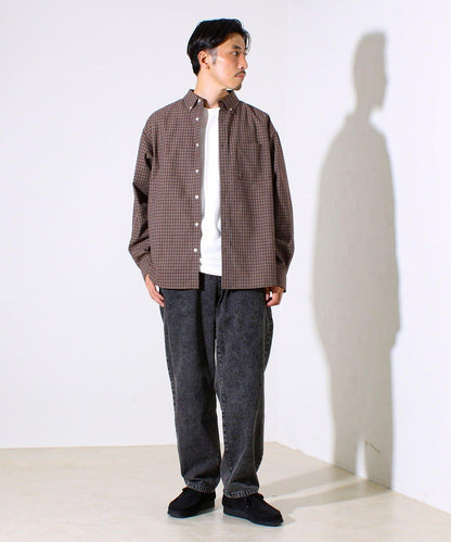 【四季皆宜/男女同款】化學水洗寬鬆牛仔休閒褲