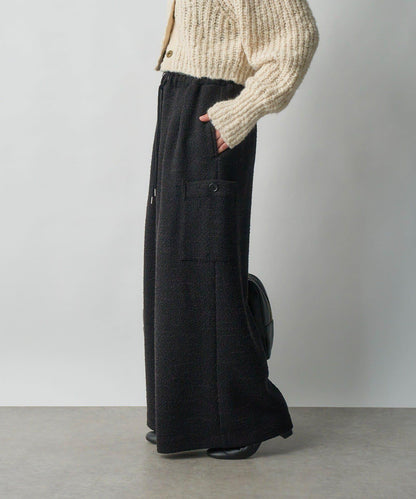 【打造時尚造型】剪裁粗花呢寬腿褲