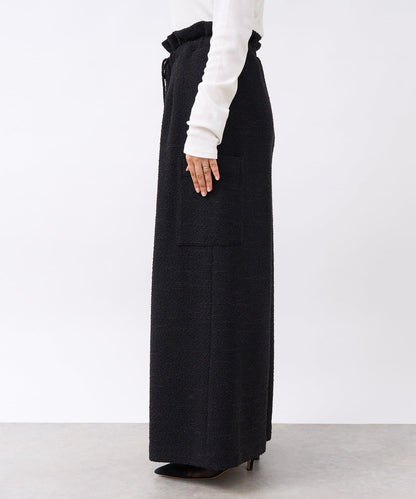 【打造時尚造型】剪裁粗花呢寬腿褲