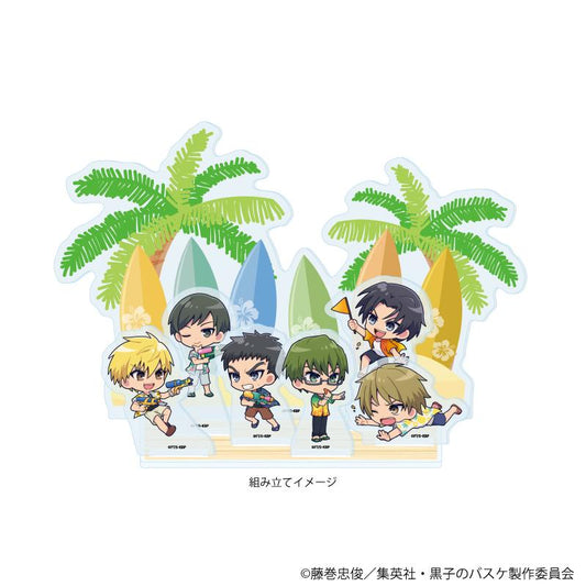 《黑子的籃球》高級亞克力場景立牌07/海常&秀德 夏威夷風格版（Q版角色插畫）